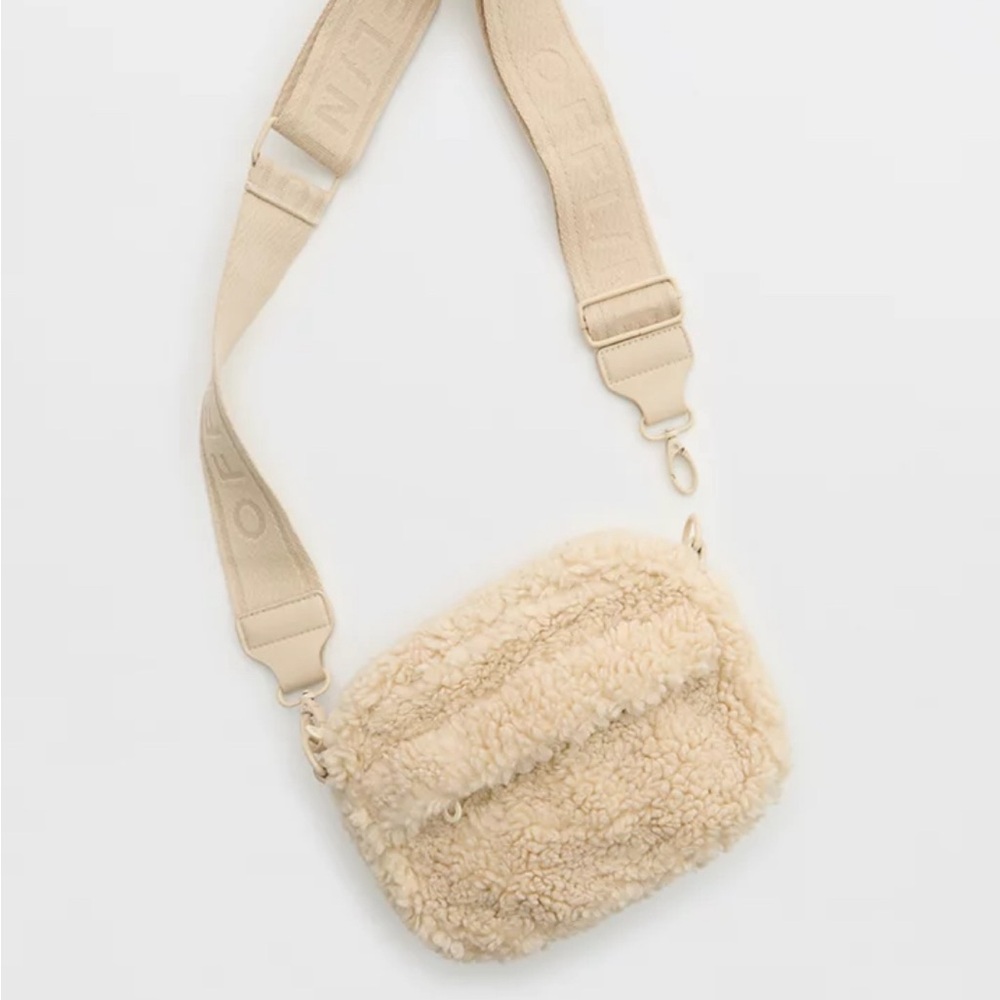 Offline by Aerie Sherpa shearling crossbody bag, similar to Athleta